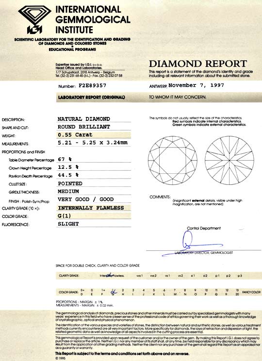 Foto 9 - Diamant 0,55 Carat Brillant IGI Lupenrein Top Wesselton, D5145