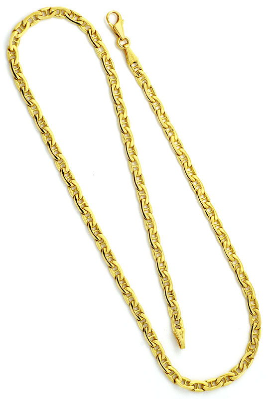 Foto 4 - Flache Steganker Goldkette und Armband massiv Gelb Gold, K2213