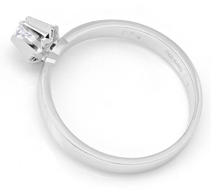 Foto 3 - Diamant-Krappen-Ring mit 0,09ct Brillant-Solitär in 14K, R8532