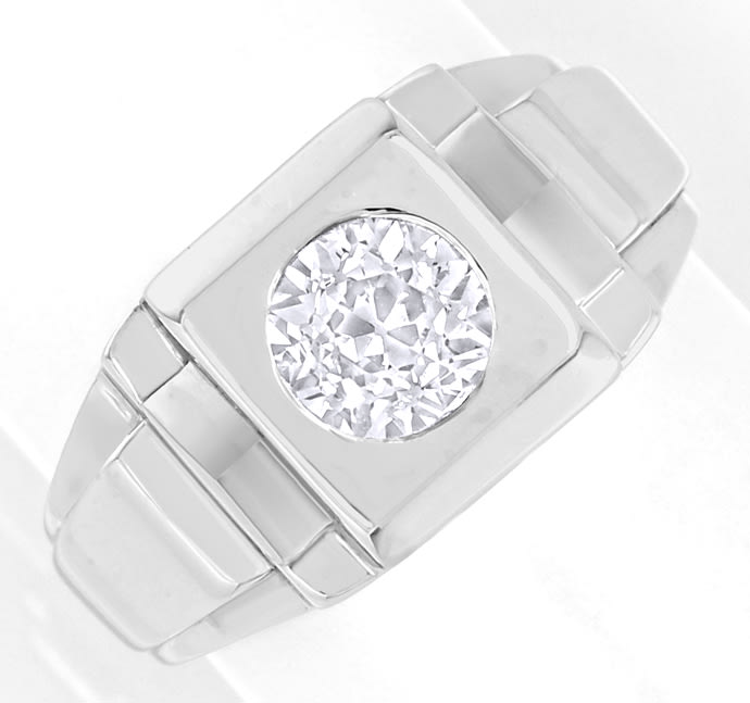 Foto 2 - Einkaräter Diamant im Art Deco Weißgold-Ring, S2806