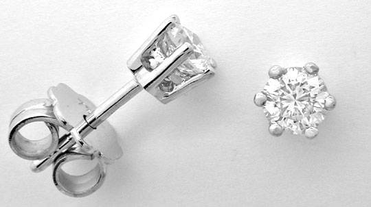 Foto 1 - Brillant-Ohrringe 18K Weiss Diamanten 0,50ct, S3854