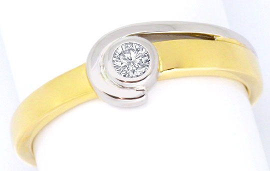 Foto 2 - Designer-Brillant-Diamant-Ring 0.10 Carat, 14Karat Gold, S3924