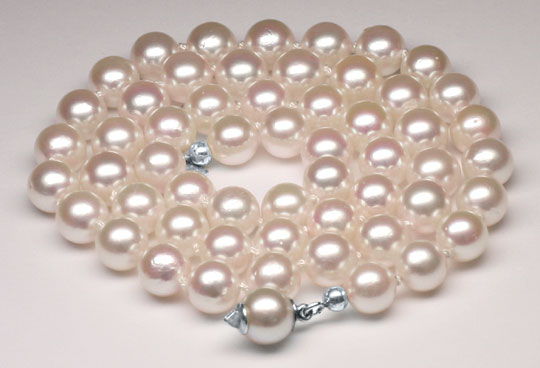 Foto 1 - Akoya Perlkette  7,5mm einmalige Perlen Qualität, S6614